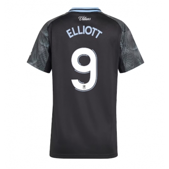 Billige Fotballdrakt Aston Villa Harvey Elliott #9 Replika Bortedrakt Dame 2025-26 Kortermet